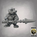 Mole Folk with Spears - Resin Mini | DnD & Tabletop | 28mm