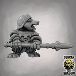 Mole Folk with Spears - Resin Mini | DnD & Tabletop | 28mm