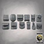Pouches Kit Bashing parts - Resin Mini | DnD & Tabletop | 28mm
