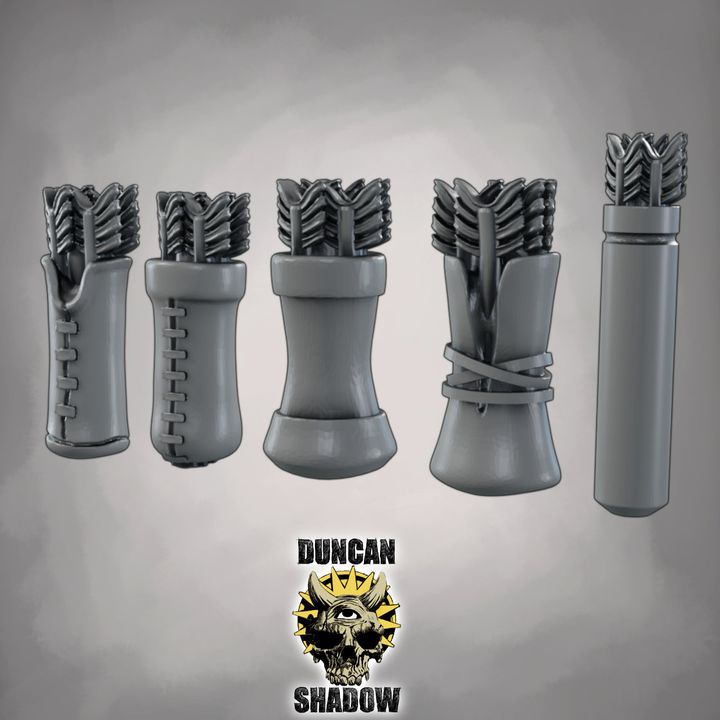 Quivers Kit Bashing parts - Resin Mini | DnD & Tabletop | 28mm