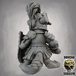 Raccoon Folk Champion with Sword and Shield | DnD Miniature | 28mm