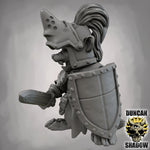 Raccoon Folk Champion with Sword and Shield | DnD Miniature | 28mm