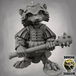 Raccoon Folk with Clubs - Resin Mini | DnD & Tabletop | 28mm