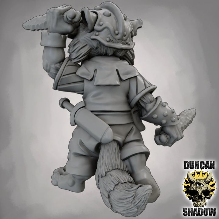 Raccoon Folk with Daggers - Resin Mini | DnD & Tabletop | 28mm