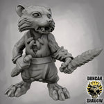Raccoon Folk with Daggers - Resin Mini | DnD & Tabletop | 28mm