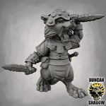 Raccoon Folk with Daggers - Resin Mini | DnD & Tabletop | 28mm