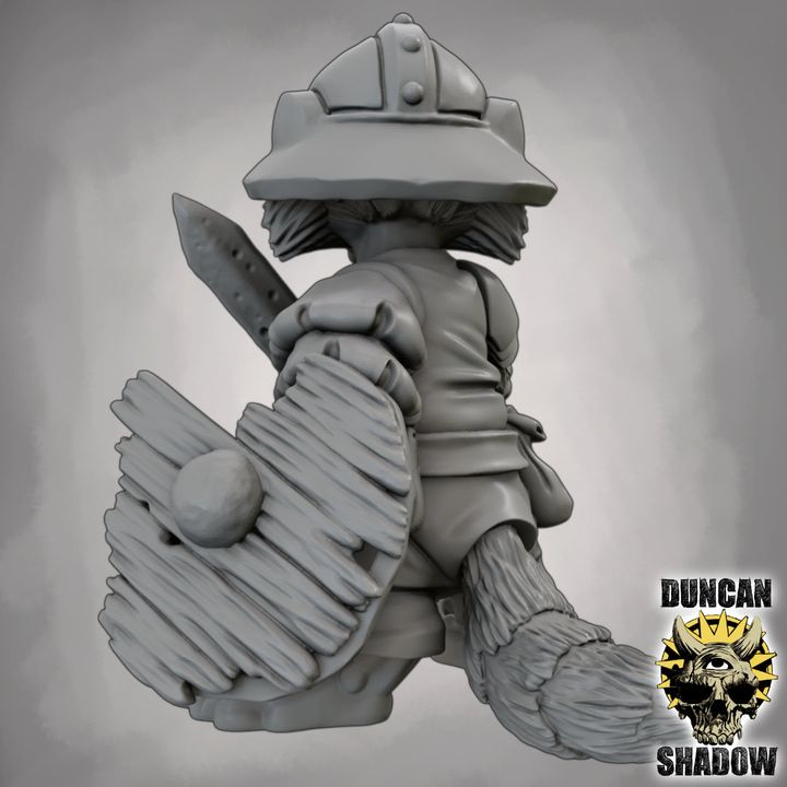 Raccoon Folk with Swords - Resin Mini | DnD & Tabletop | 28mm