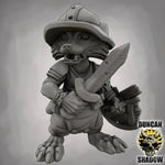 Raccoon Folk with Swords - Resin Mini | DnD & Tabletop | 28mm