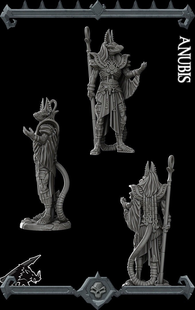 ANUBIS - Miniature | All Sizes | Dungeons and Dragons | Pathfinder | War Gaming