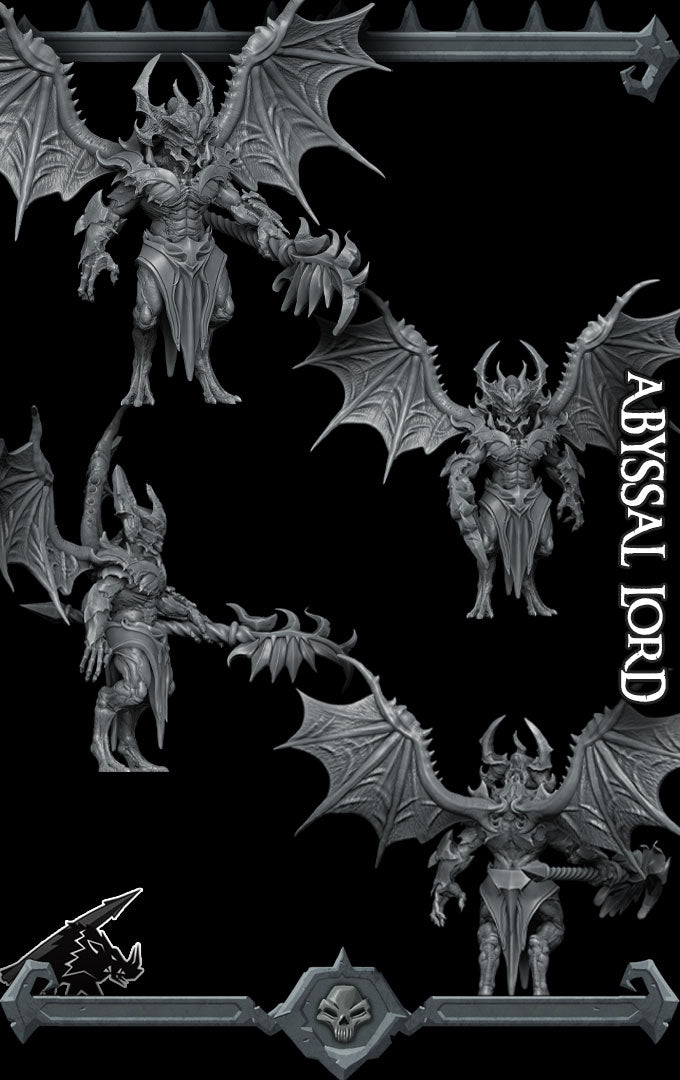 ABYSSAL LORD - Miniature | All Sizes | Dungeons and Dragons | Pathfinder | War Gaming