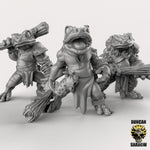 Frog Folk with Club Resin Miniature for DnD | Tabletop Gaming