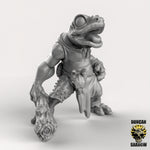 Frog Folk with Club Resin Miniature for DnD | Tabletop Gaming