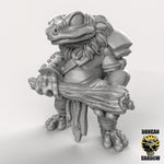 Frog Folk with Club Resin Miniature for DnD | Tabletop Gaming