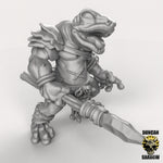 Frog Folk with SpearsResin Miniature for DnD | Tabletop Gaming