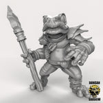 Frog Folk with SpearsResin Miniature for DnD | Tabletop Gaming