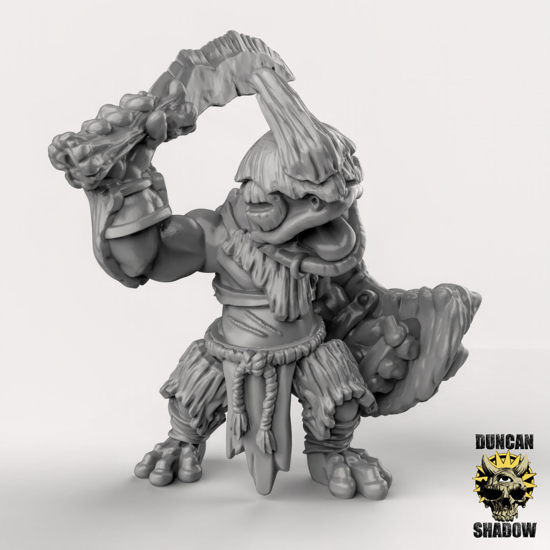 Heavy Armoured Frog Folk with Sword and Shield Resin Miniature for DnD | Tabletop Gaming