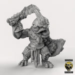 Heavy Armoured Frog Folk with Sword and Shield Resin Miniature for DnD | Tabletop Gaming
