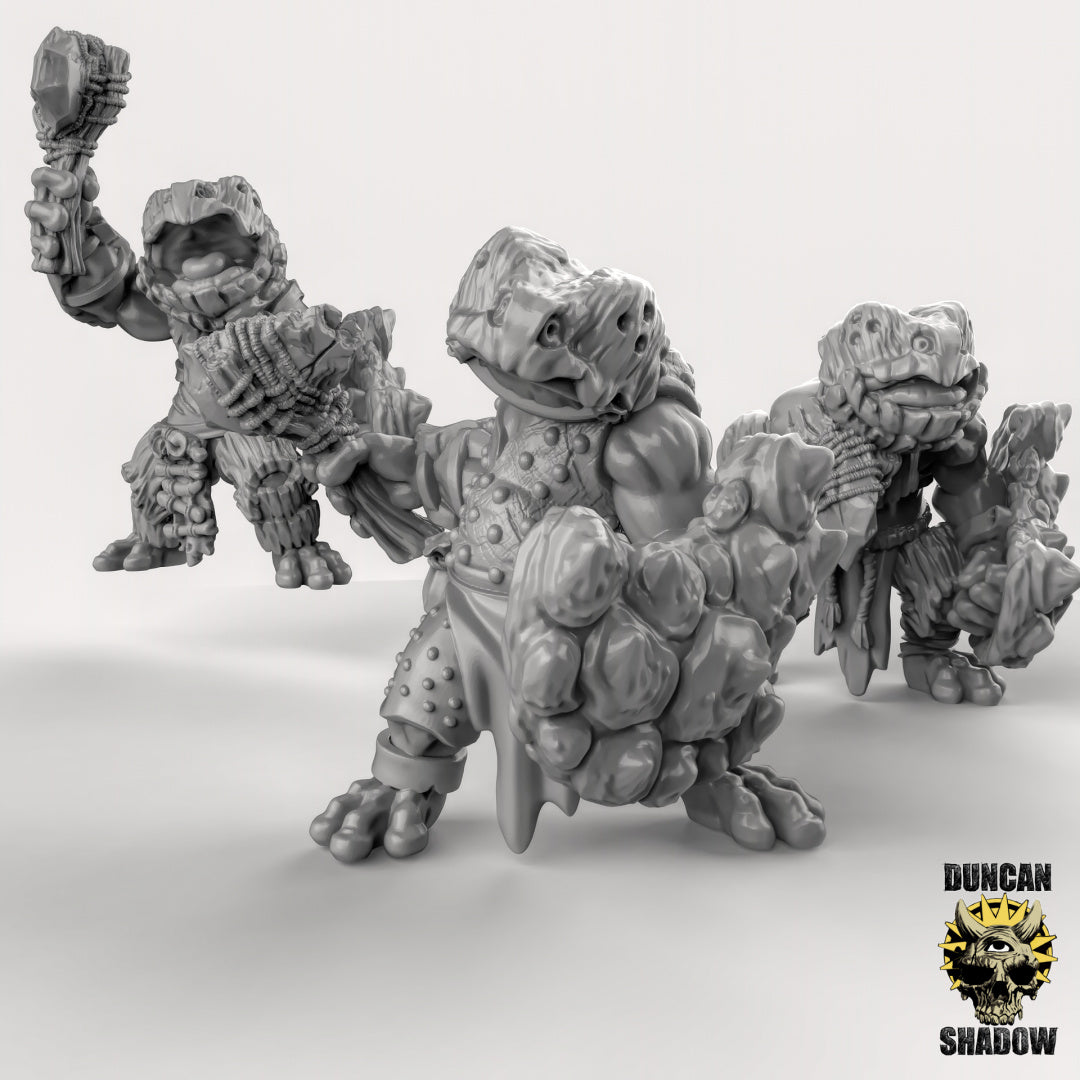 Frog Folk with Axe & Shield Resin Miniature for DnD | Tabletop Gaming