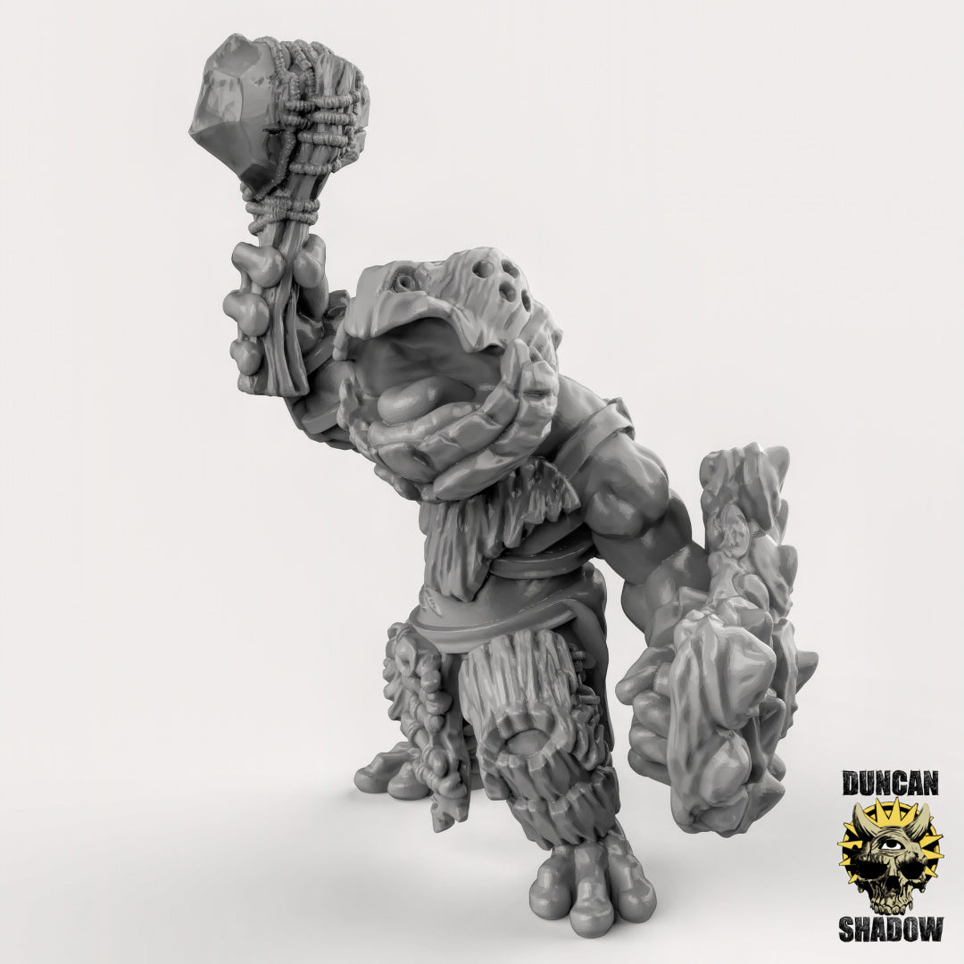 Frog Folk with Axe & Shield Resin Miniature for DnD | Tabletop Gaming