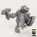 Frog Folk with Axe & Shield Resin Miniature for DnD | Tabletop Gaming