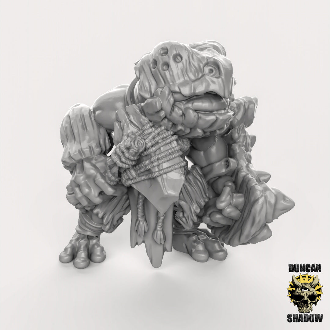 Frog Folk with Axe & Shield Resin Miniature for DnD | Tabletop Gaming