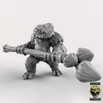 Frog Folk with Shroom Staffs Resin Miniature for DnD | Tabletop Gaming