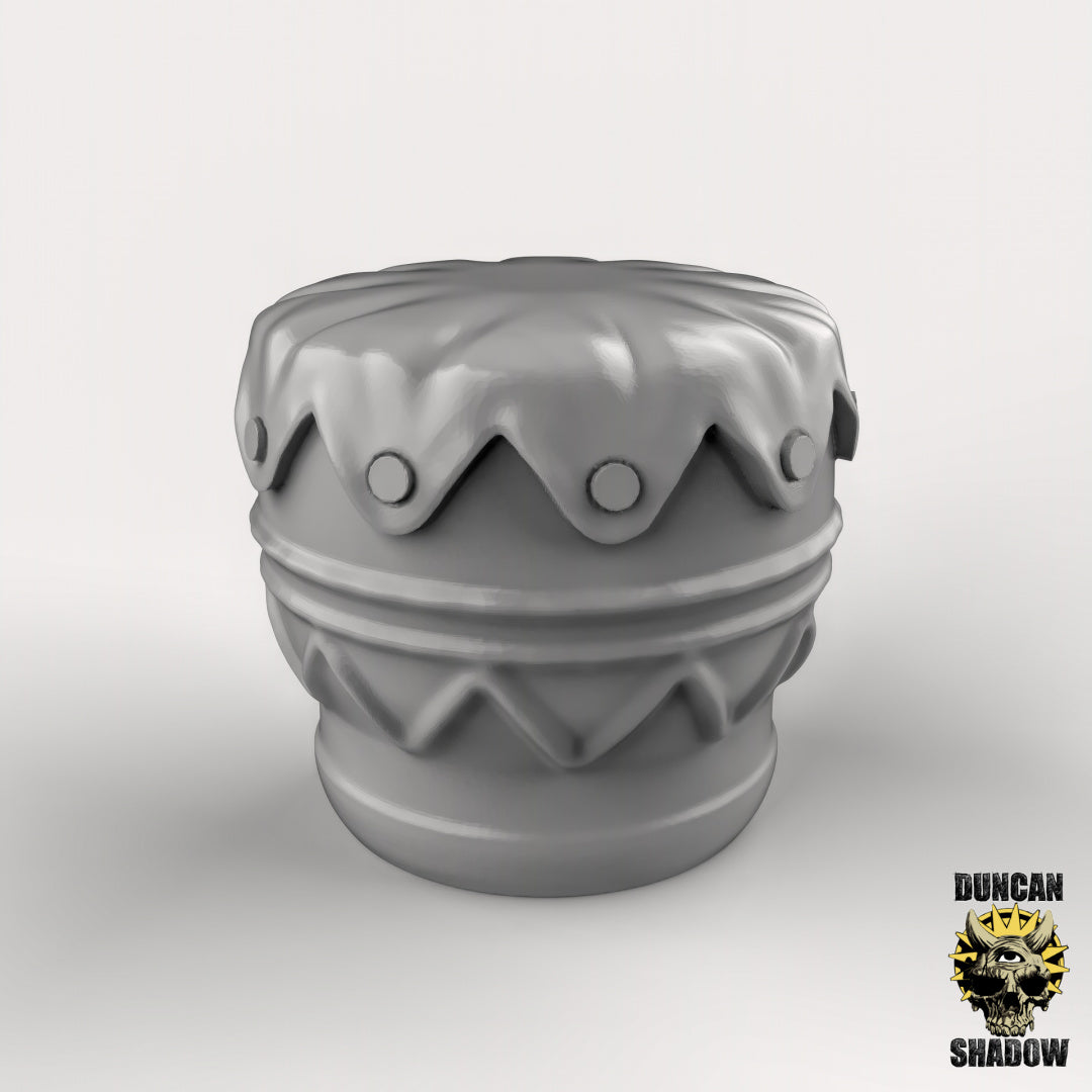 Frog Folk with Bone Weapons and Drum Resin Miniature for DnD | Tabletop Gaming