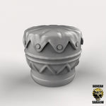 Frog Folk with Bone Weapons and Drum Resin Miniature for DnD | Tabletop Gaming