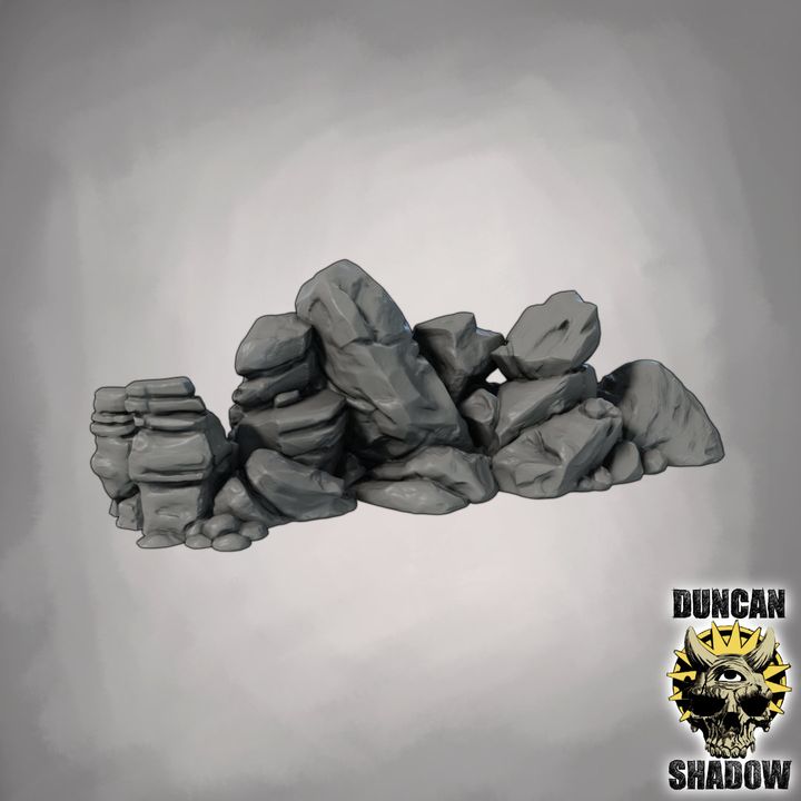 Rock Formations (Straight) - Terrain | DnD & Tabletop Games | 28mm