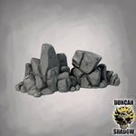 Rock Formations (Straight) - Terrain | DnD & Tabletop Games | 28mm