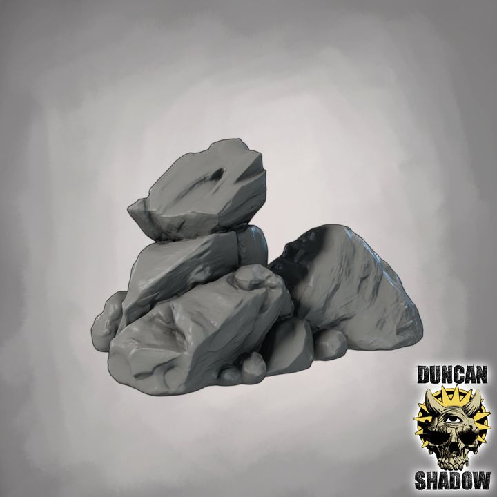 Rocks Scatter Terrain - Terrain | DnD & Tabletop Games | 28mm