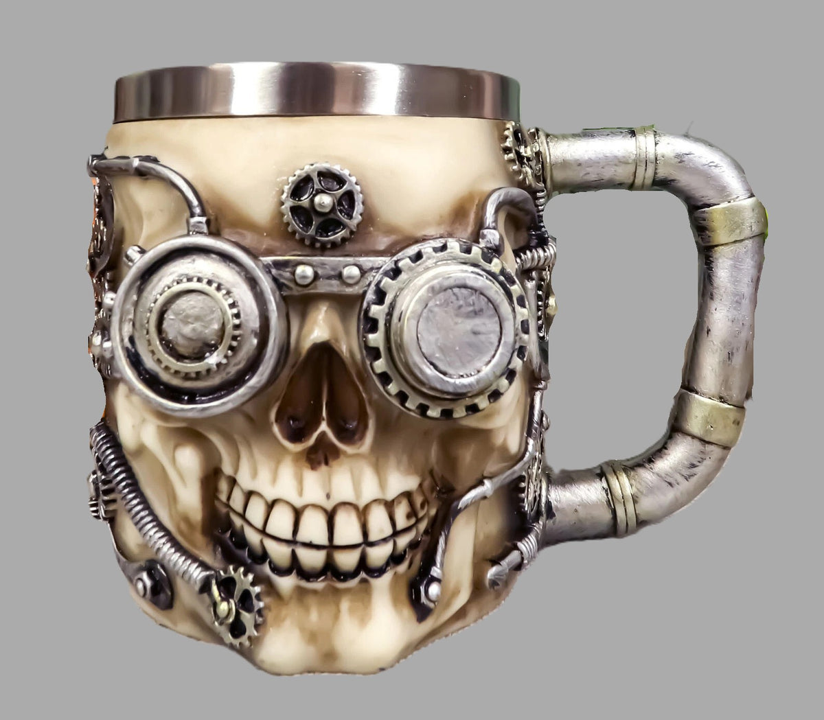 Steampunk Skull Coffee Mug/Cup - Clockwork Fantasy Gift