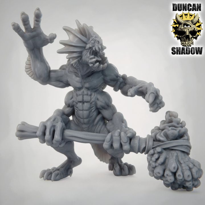 Sahuagin Brawlers with Hammers - Resin Mini | DnD & Tabletop | 28mm