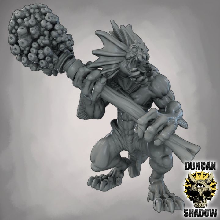 Sahuagin with Hammers - Resin Mini | DnD & Tabletop | 28mm