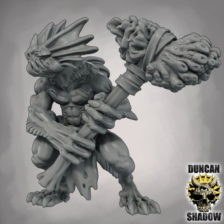 Sahuagin with Hammers - Resin Mini | DnD & Tabletop | 28mm
