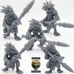 Sahuagin with Spears - Resin Mini | DnD & Tabletop | 28mm