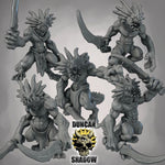 Sahuagin with Swords - Resin Mini | DnD & Tabletop | 28mm