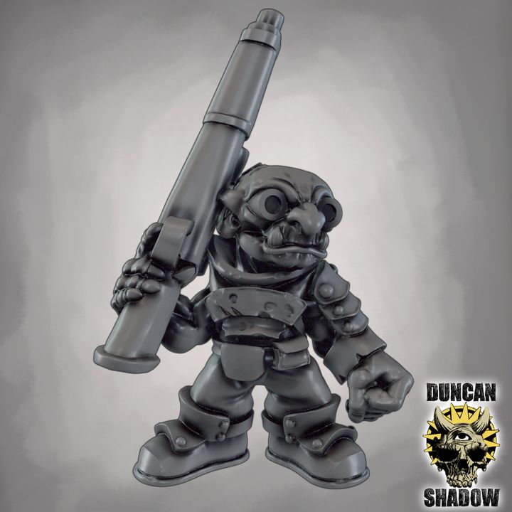Sci - Fi Goblins with Sniper Rifles | DnD Miniature | 28mm