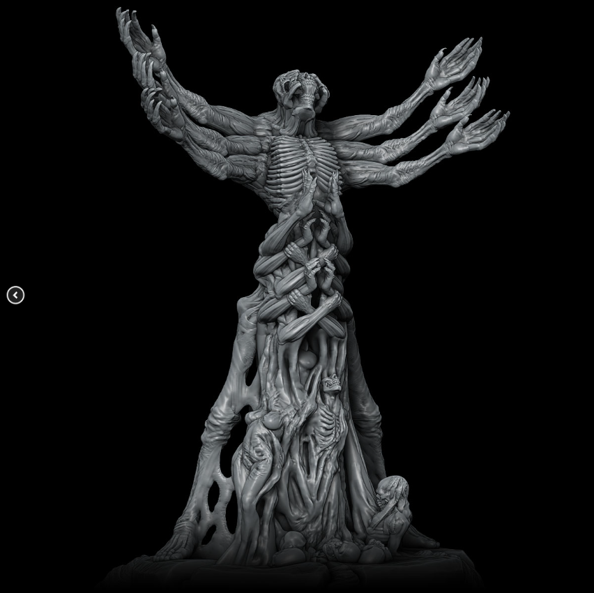 Sorter Of The Damned Demon Resin 3D Printed Fantasy Miniature D&D Tabletop RPG