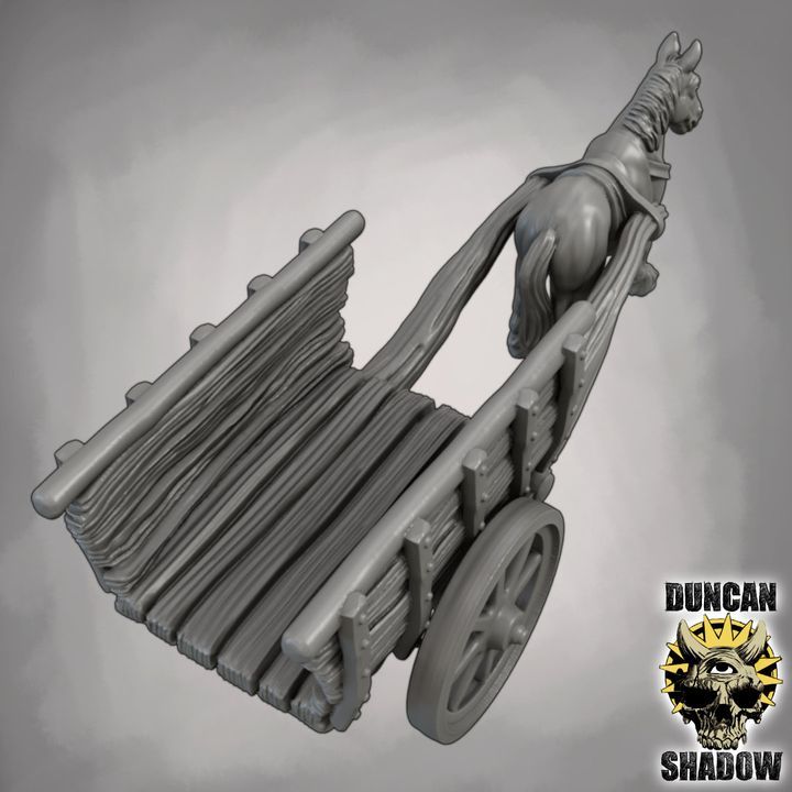 Wagon Small - Resin Miniature for DnD & Tabletop Games | 28mm/32mm