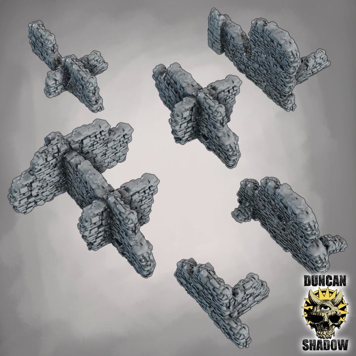 Walls High Ruins Terrain - Terrain | DnD & Tabletop Games | 28mm
