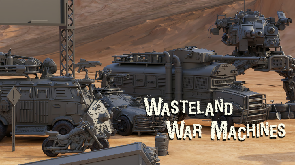 Wasteland War Machines - 3D Printed Vehicles I Post Apocalypse Machines I Mad Max Models