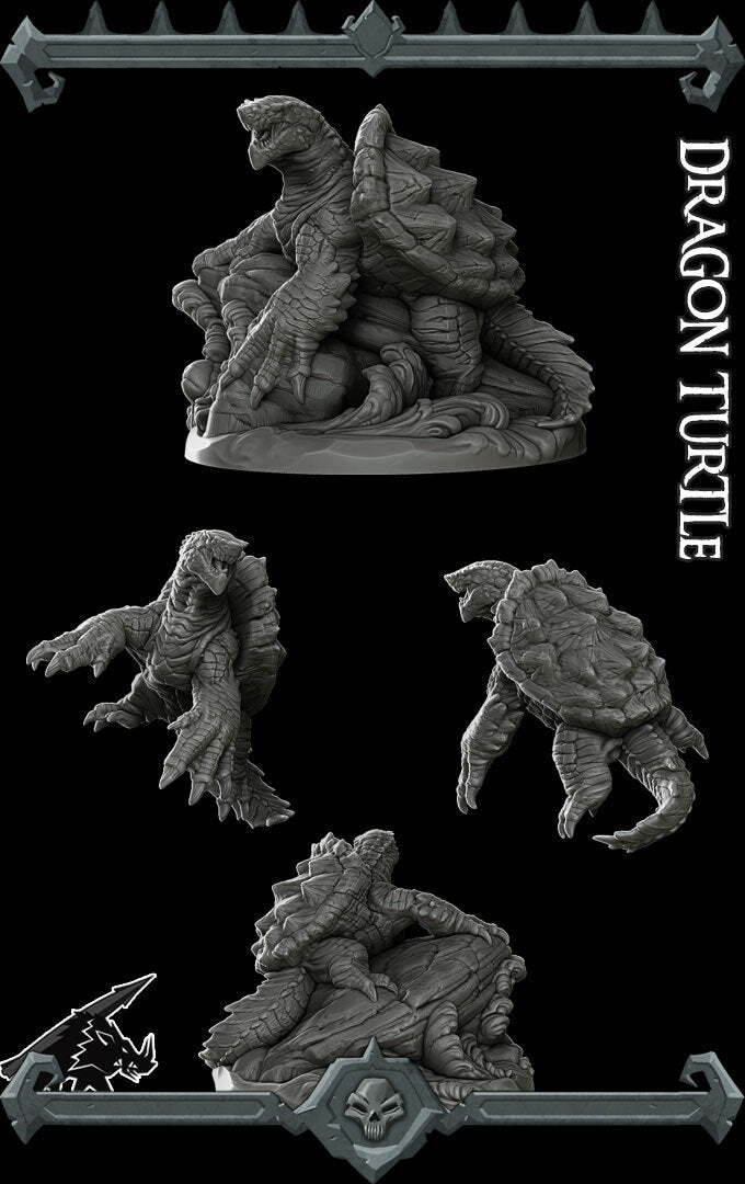 DRAGON TURTLE - Miniature | Dungeons and dragons | Cthulhu | Pathfinder | War Gaming