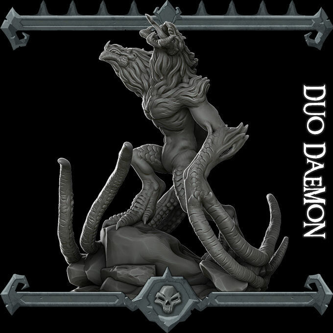DUO DAEMON - Miniature | Dungeons and dragons | Cthulhu | Pathfinder | War Gaming