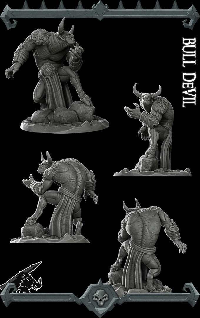 BULL DEVIL - Miniature | All Sizes | Dungeons and Dragons | Pathfinder | War Gaming