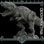 CLOCKWORK T-REX - Miniature | All Sizes | Dungeons and Dragons | Pathfinder | War Gaming