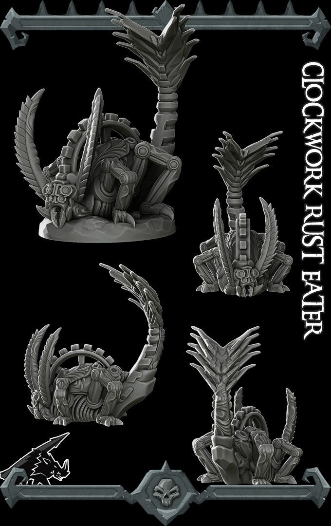 CLOCKWORK RUST EATER- Miniature | All Sizes | Dungeons and Dragons | Pathfinder | War Gaming