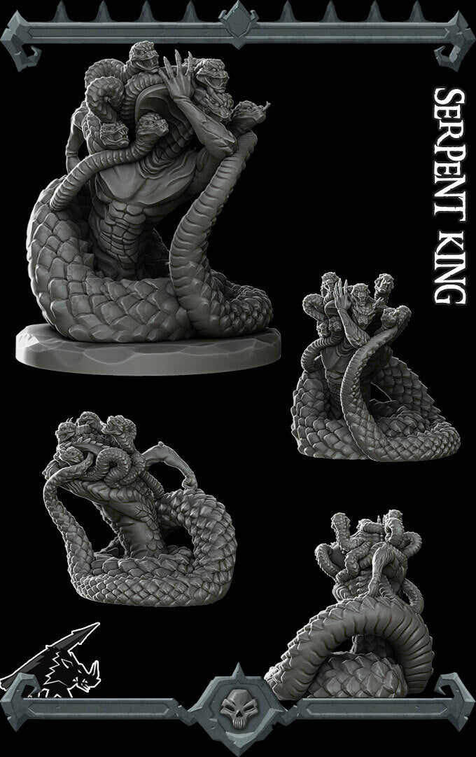 Serpent King - Miniature | Dungeons and dragons | Cthulhu | Pathfinder | War Gaming