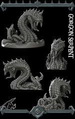 Gorgon Serpent - Miniature | Dungeons and dragons | Cthulhu | Pathfinder | War Gaming