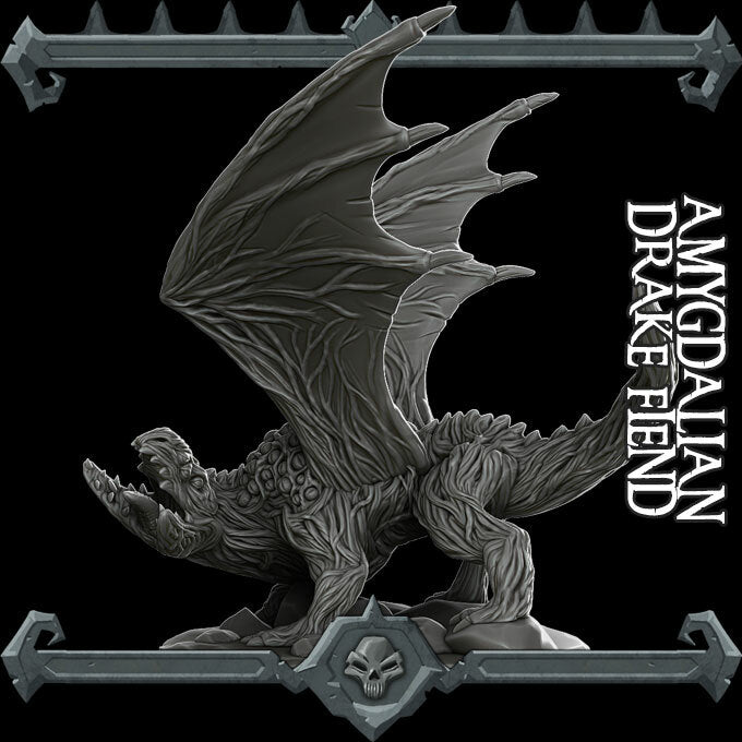 AMYGDALIAN DRAKE FIEND- Miniature | Dungeons and dragons | Cthulhu | Pathfinder | War Gaming